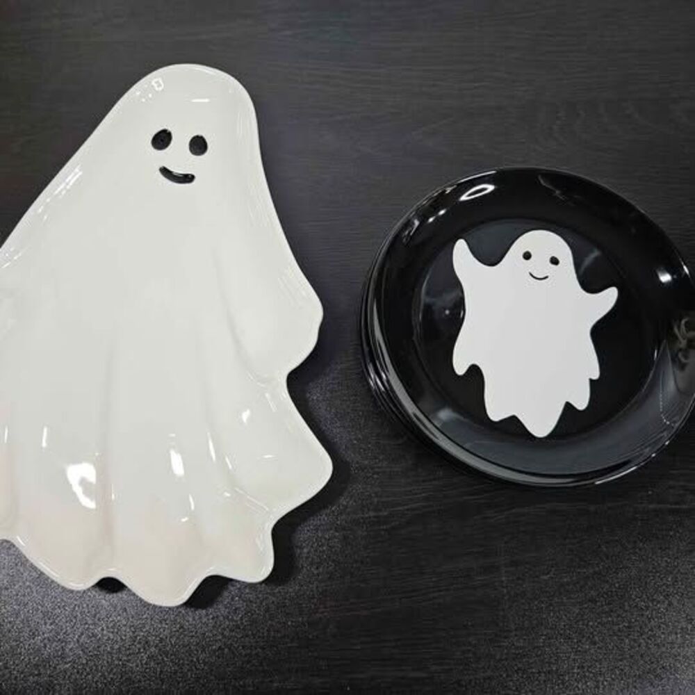 Halloween Ghost Tableware Set Plates + Serving Tray
